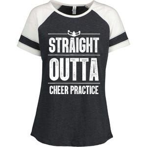 Funny Cheerleader Art Wo Girl Cheer Flyer Cheerleading Enza Ladies Jersey Colorblock Tee