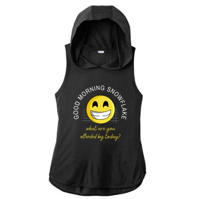 Funny Conservative Anti Cancel Culture Not Woke Ladies PosiCharge Tri-Blend Wicking Draft Hoodie Tank