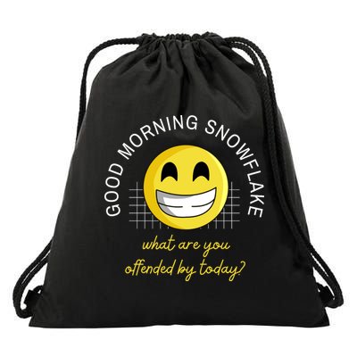 Funny Conservative Anti Cancel Culture Not Woke Drawstring Bag