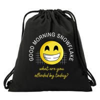 Funny Conservative Anti Cancel Culture Not Woke Drawstring Bag