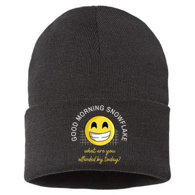 Funny Conservative Anti Cancel Culture Not Woke Sustainable Knit Beanie