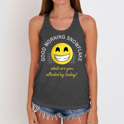 Funny Conservative Anti Cancel Culture Not Woke Women's Knotted Racerback Tank