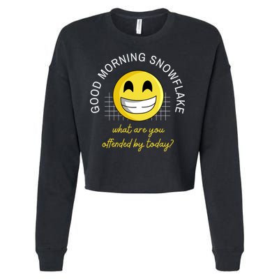 Funny Conservative Anti Cancel Culture Not Woke Cropped Pullover Crew
