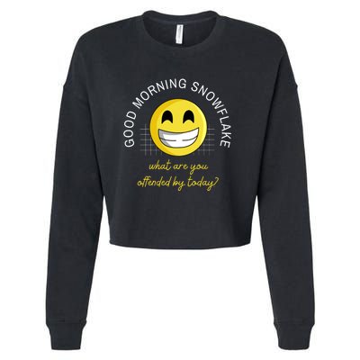 Funny Conservative Anti Cancel Culture Not Woke Cropped Pullover Crew