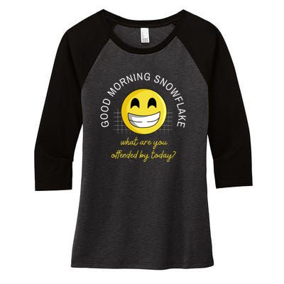 Funny Conservative Anti Cancel Culture Not Woke Women's Tri-Blend 3/4-Sleeve Raglan Shirt