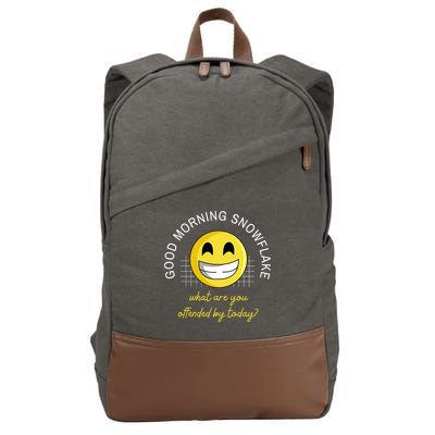 Funny Conservative Anti Cancel Culture Not Woke Cotton Canvas Backpack