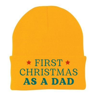 First Christmas As A Dad Knit Cap Winter Beanie