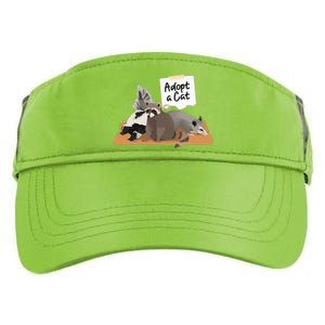 Funny Cute Adopt A Cat Skunk Raccoon Opossum Adult Drive Performance Visor