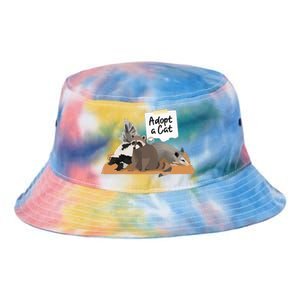 Funny Cute Adopt A Cat Skunk Raccoon Opossum Tie Dye Newport Bucket Hat