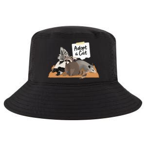 Funny Cute Adopt A Cat Skunk Raccoon Opossum Cool Comfort Performance Bucket Hat