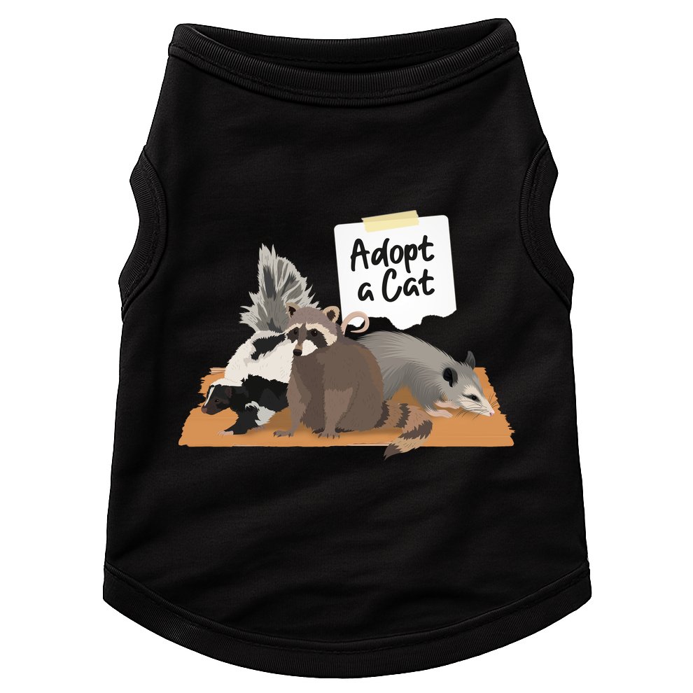 Funny Cute Adopt A Cat Skunk Raccoon Opossum Doggie Tank