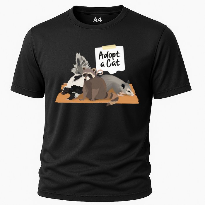 Funny Cute Adopt A Cat Skunk Raccoon Opossum Performance Shirt