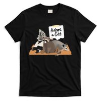 Funny Cute Adopt A Cat Skunk Raccoon Opossum T-Shirt
