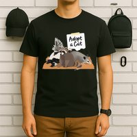Funny Cute Adopt A Cat Skunk Raccoon Opossum T-Shirt