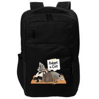 Funny Cute Adopt A Cat Skunk Raccoon Opossum Impact Tech Backpack