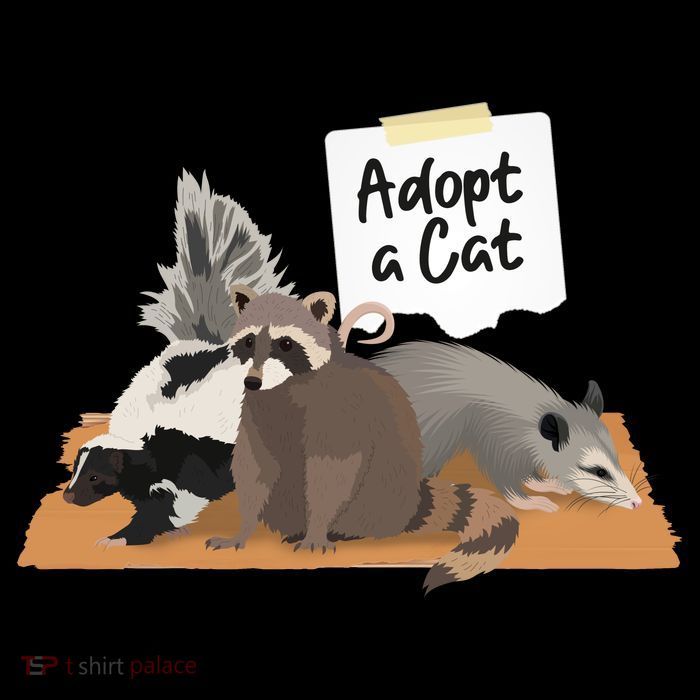 Funny Cute Adopt A Cat Skunk Raccoon Opossum Impact Tech Backpack