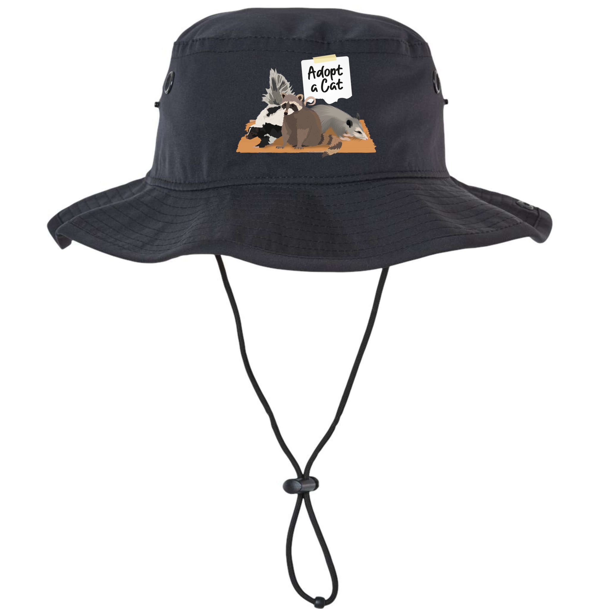 Funny Cute Adopt A Cat Skunk Raccoon Opossum Bucket Hat