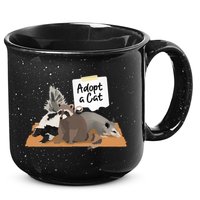 Funny Cute Adopt A Cat Skunk Raccoon Opossum 15oz Campfire Ceramic Mug
