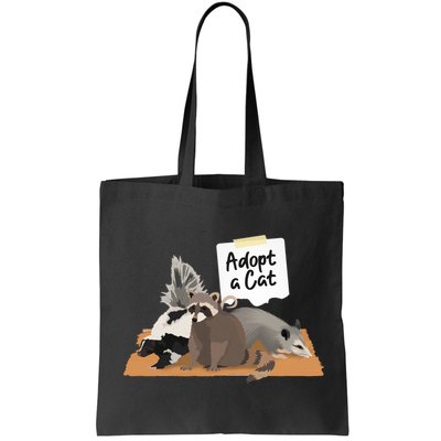 Funny Cute Adopt A Cat Skunk Raccoon Opossum Bag