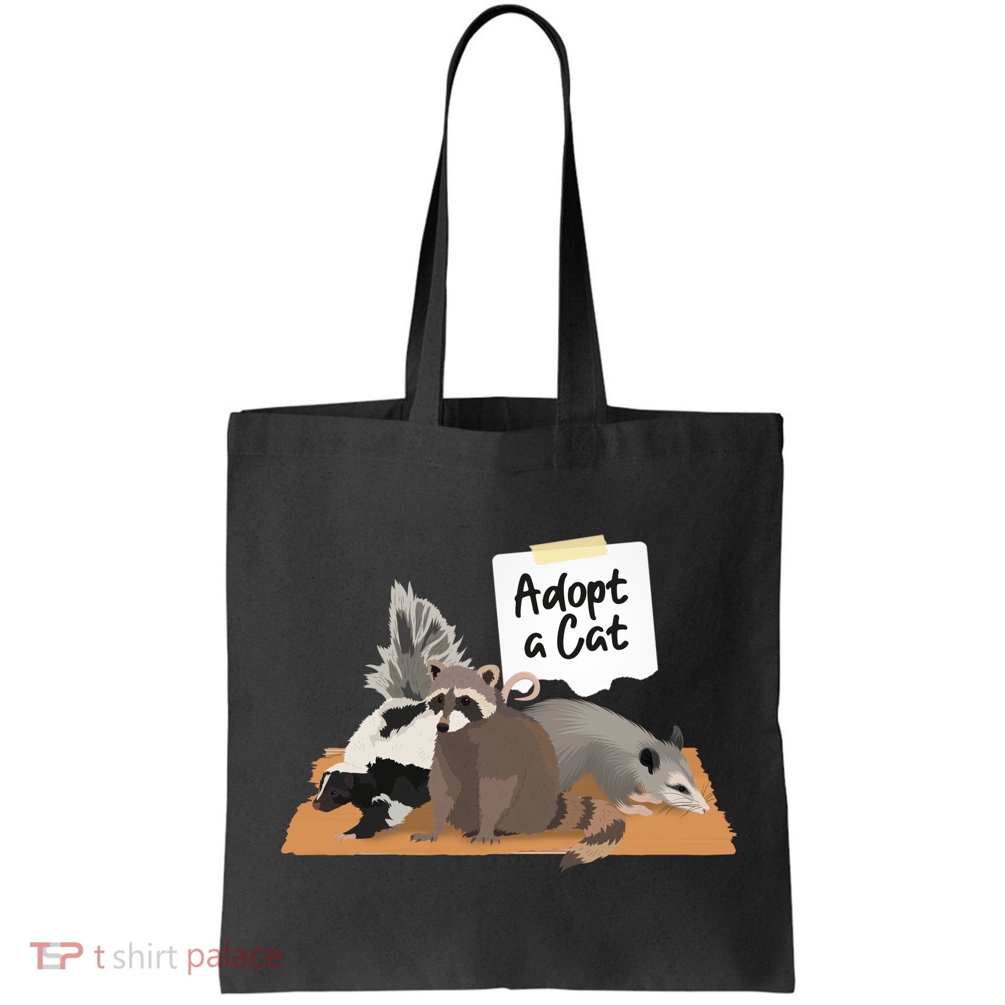 Funny Cute Adopt A Cat Skunk Raccoon Opossum Bag