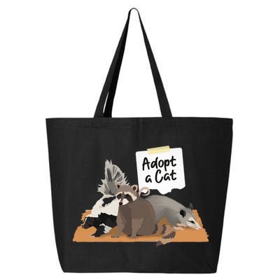 Funny Cute Adopt A Cat Skunk Raccoon Opossum 25L Jumbo Tote
