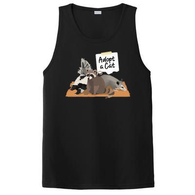 Funny Cute Adopt A Cat Skunk Raccoon Opossum PosiCharge Competitor Tank