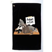 Funny Cute Adopt A Cat Skunk Raccoon Opossum Golf Towel