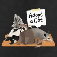 Funny Cute Adopt A Cat Skunk Raccoon Opossum Golf Towel