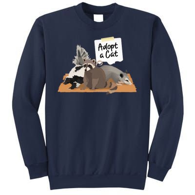 Funny Cute Adopt A Cat Skunk Raccoon Opossum Sweatshirt