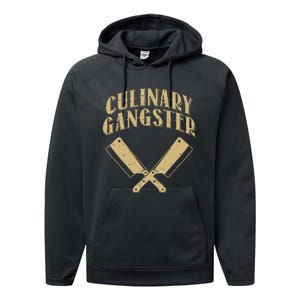 Funny Chef Art For Kitchen Restaurant Cooking Lovers Performance Fleece Hoodie