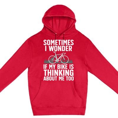 Funny Cycling Art For Bike Rider Track Racing Premium Pullover Hoodie