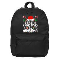 First Christmas As Grandma 2024 Family Matching New Grandma 16 in Basic Backpack