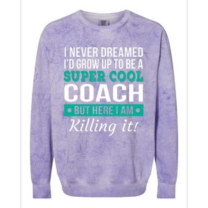 Funny Coach Appreciation Thank You Gift Colorblast Crewneck Sweatshirt