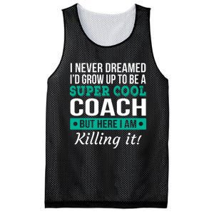 Funny Coach Appreciation Thank You Gift Mesh Reversible Basketball Jersey Tank