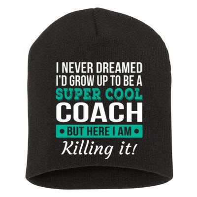 Funny Coach Appreciation Thank You Gift Short Acrylic Beanie