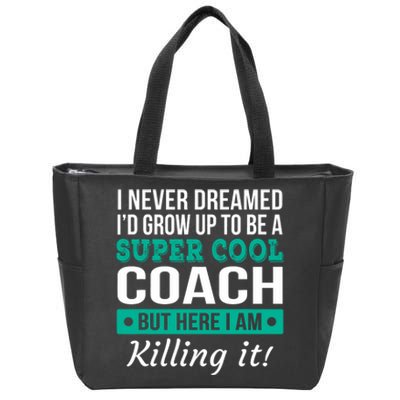 Funny Coach Appreciation Thank You Gift Zip Tote Bag