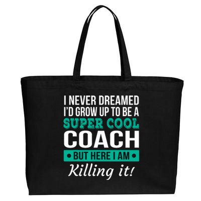 Funny Coach Appreciation Thank You Gift Cotton Canvas Jumbo Tote