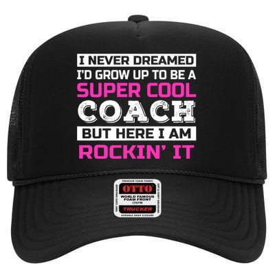 Funny Coach Appreciation Thank You High Crown Mesh Back Trucker Hat