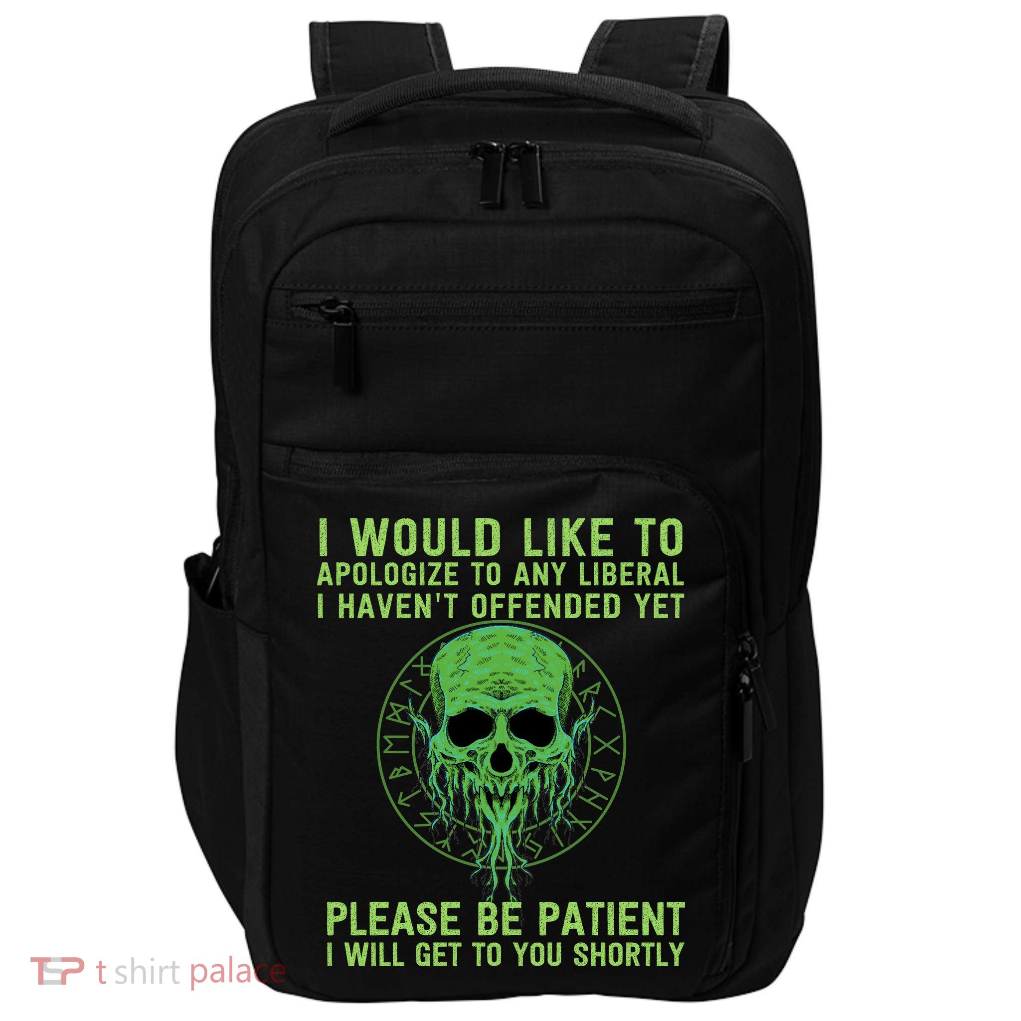 Funny Conservative Anti Woke Politically Incorrect Impact Tech Backpack