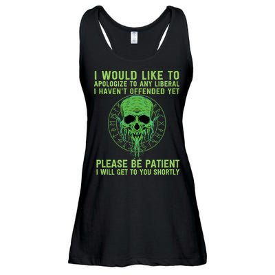 Funny Conservative Anti Woke Politically Incorrect Ladies Essential Flowy Tank