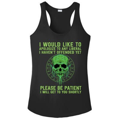 Funny Conservative Anti Woke Politically Incorrect Ladies PosiCharge Competitor Racerback Tank
