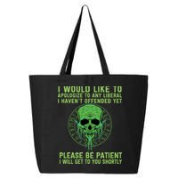 Funny Conservative Anti Woke Politically Incorrect 25L Jumbo Tote