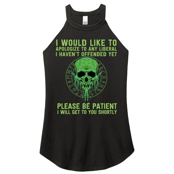 Funny Conservative Anti Woke Politically Incorrect Women's Perfect Tri Rocker Tank