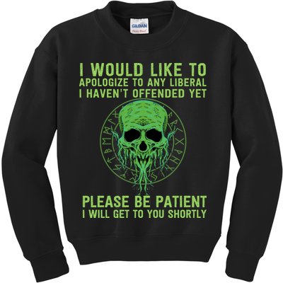 Funny Conservative Anti Woke Politically Incorrect Kids Sweatshirt