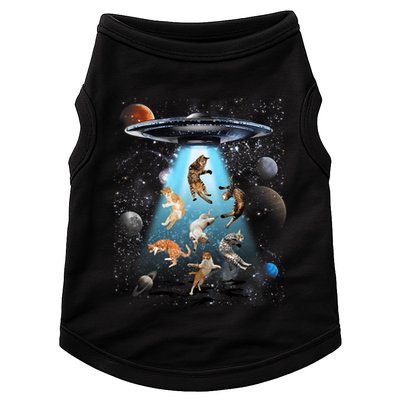 Funny Cat Astronaut Outer Space Watercolor Splash Cat Lover Doggie Tank