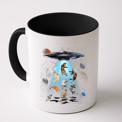 Funny Cat Astronaut Outer Space Watercolor Splash Cat Lover Mug