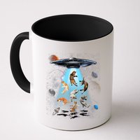Funny Cat Astronaut Outer Space Watercolor Splash Cat Lover Mug