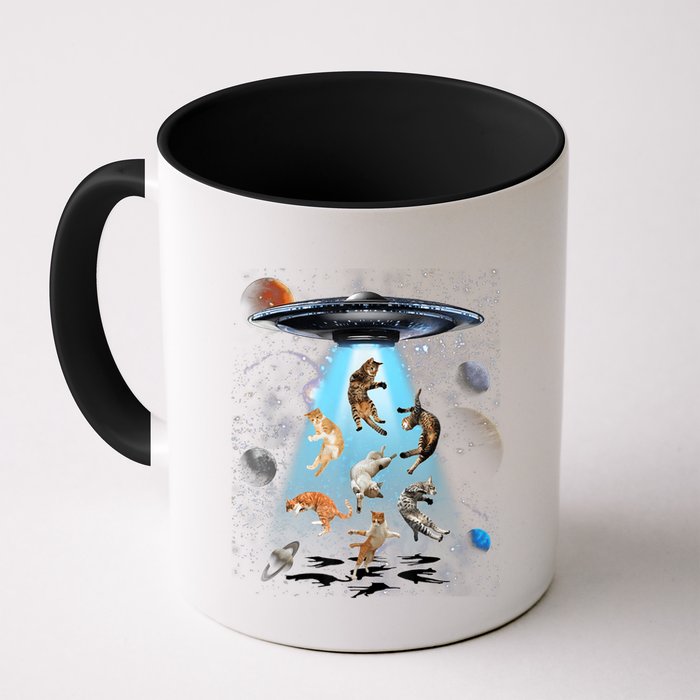 Funny Cat Astronaut Outer Space Watercolor Splash Cat Lover Mug