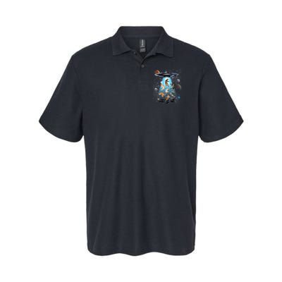Funny Cat Astronaut Outer Space Watercolor Splash Cat Lover Polo