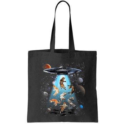 Funny Cat Astronaut Outer Space Watercolor Splash Cat Lover Bag